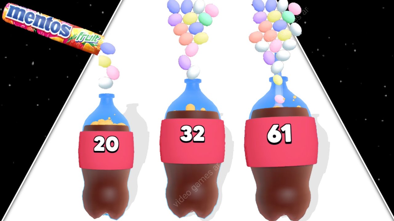 Mentos Cola 3d - Drop and Explode (Levels 1-13)