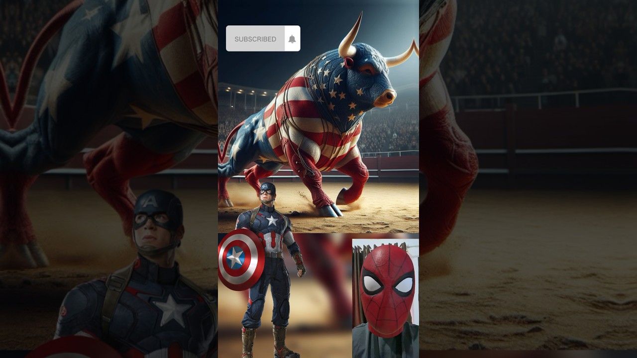 Superheroes but bull 💥 Marvel & DC-All Characters #marvel #avengers#shorts