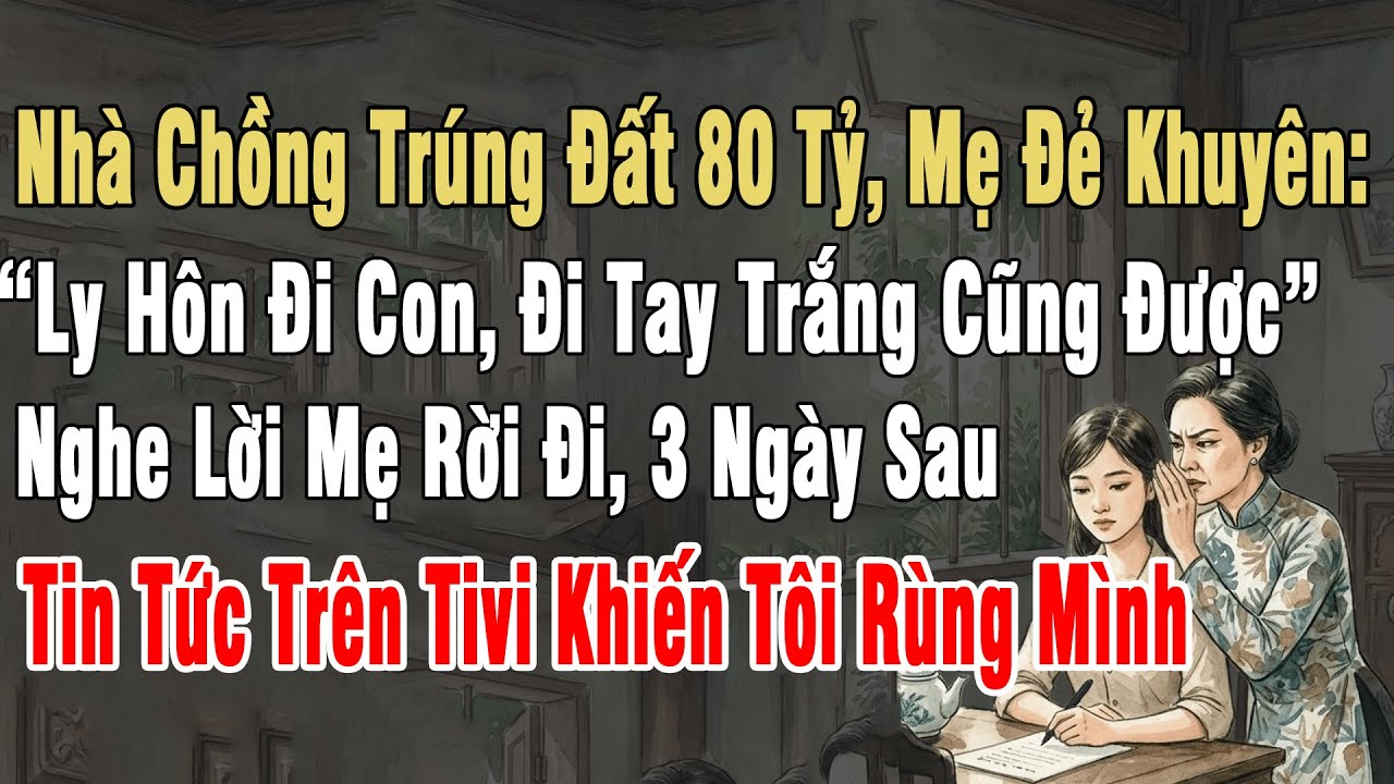 Nhà Chồng Trúng Đất 80 Tỷ, Mẹ Đẻ Khuyên: “Ly Hôn Đi Con, Đi Tay Trắng”. Nghe Lời Mẹ Rời Đi, 3 Ngày..