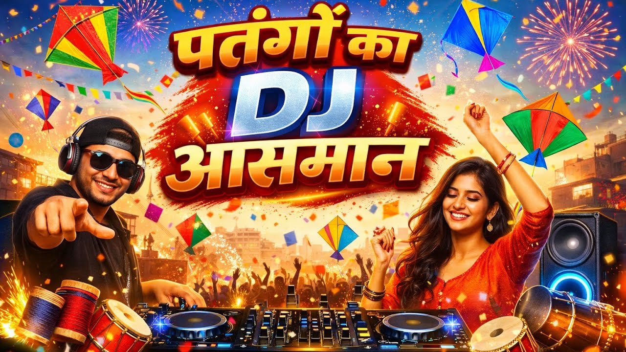 पतंगों का DJ आसमान 2026 🪁🔥 #KiteFestival #DJMix #MakarSankranti
