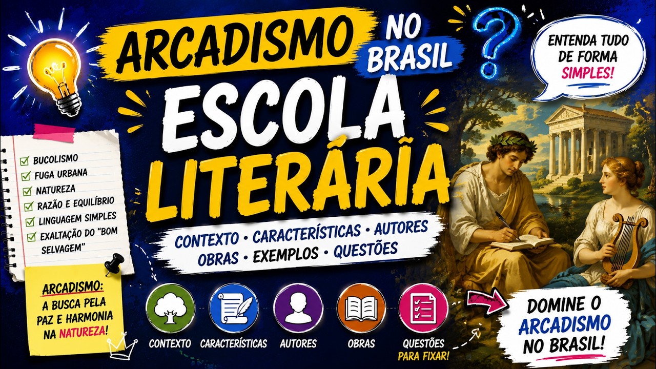 ✅ Arcadismo no Brasil - Você vai aprender- Profª Aline