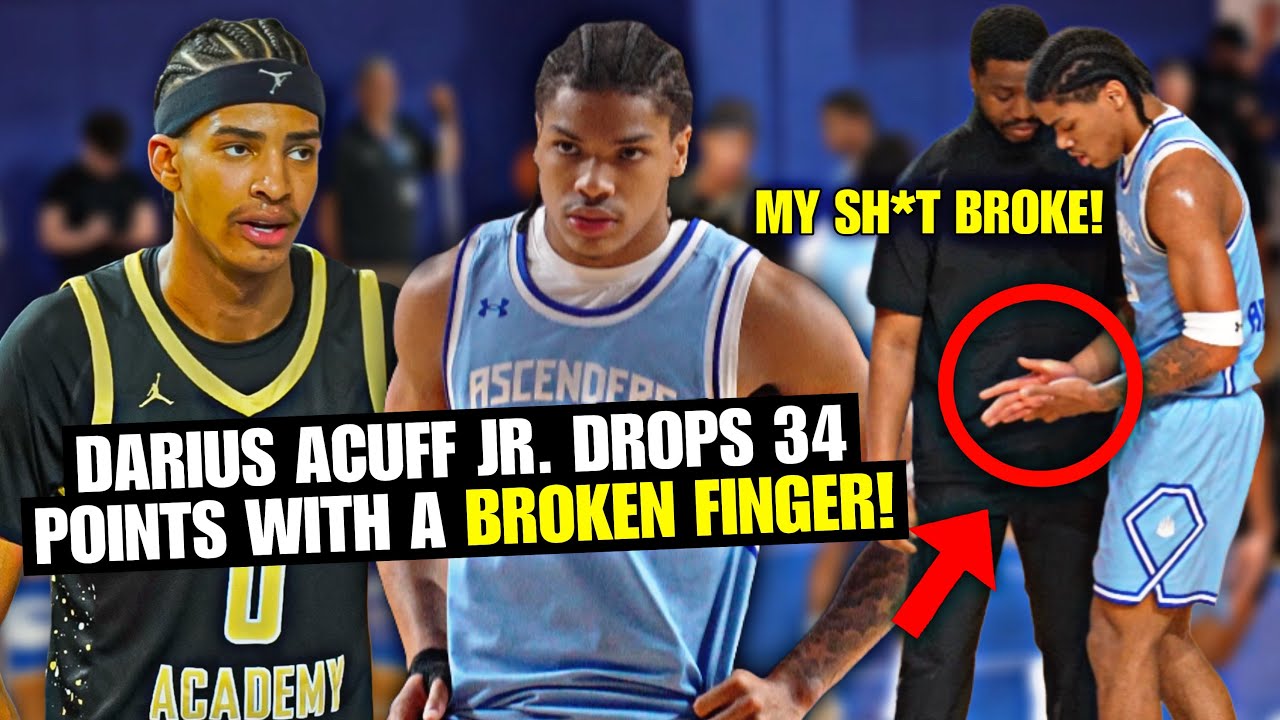 #1 Ranked PG Darius Acuff Jr SHUT THE GYM DOWN vs Link Academy and Chris Cenac with a BROKE FINGER!!