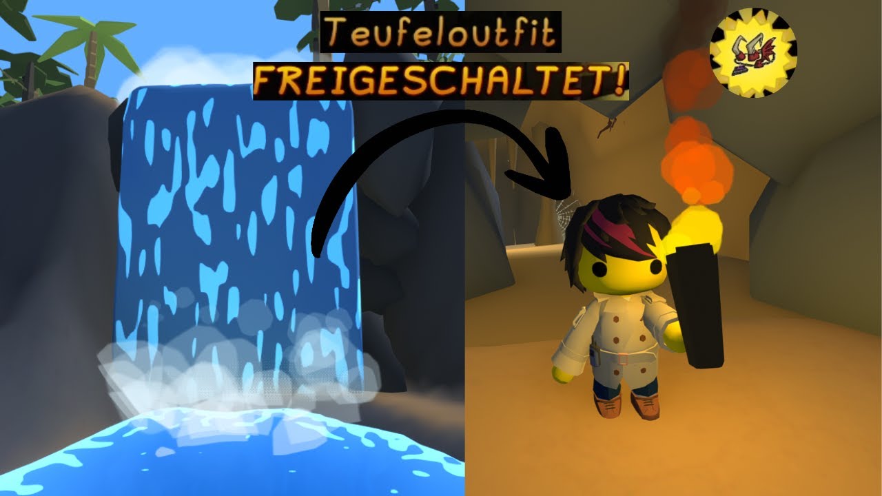 Wir erkunden die Geheimnisvolle Höhle hinterm Wasserfall in Wobbly life!! #secret #wobbly