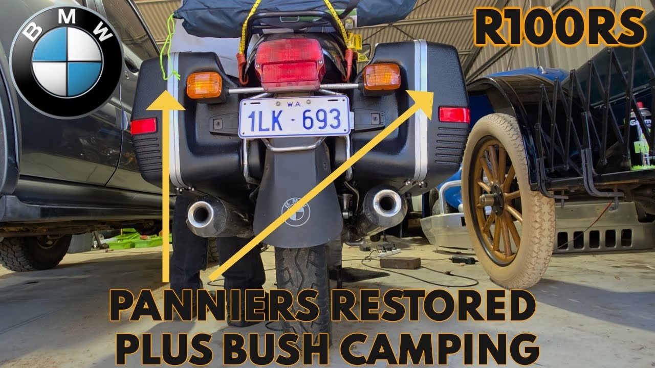 BMW R100 RS pannier restoration plus bush camp