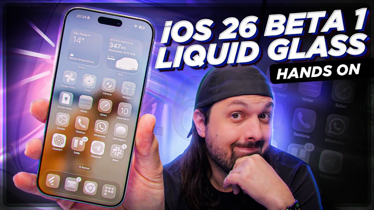 iOS 26 no iPhone: O QUE ACONTECEU, APPLE?! (Hands On Beta 1)