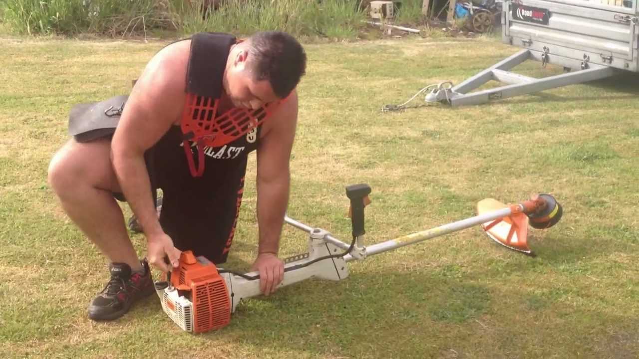STIHL FS 420 FIRST START UP