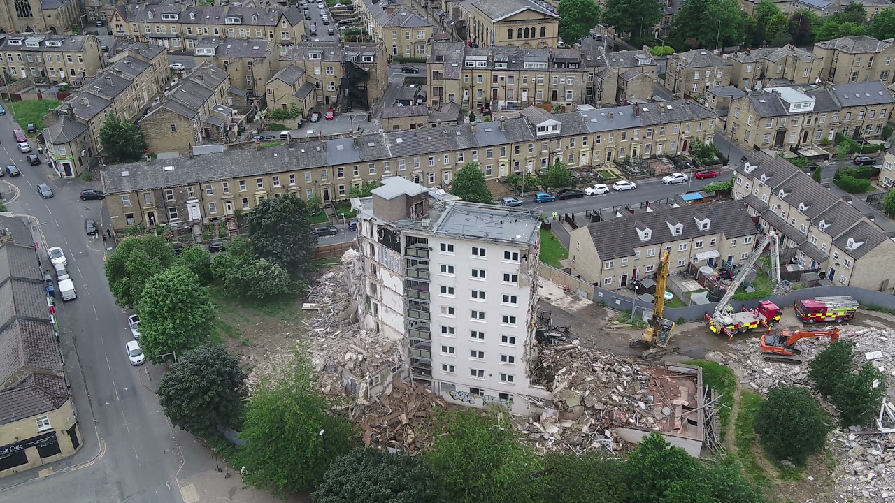 Taunton House, Manchester Road, Bradford. Demolition.