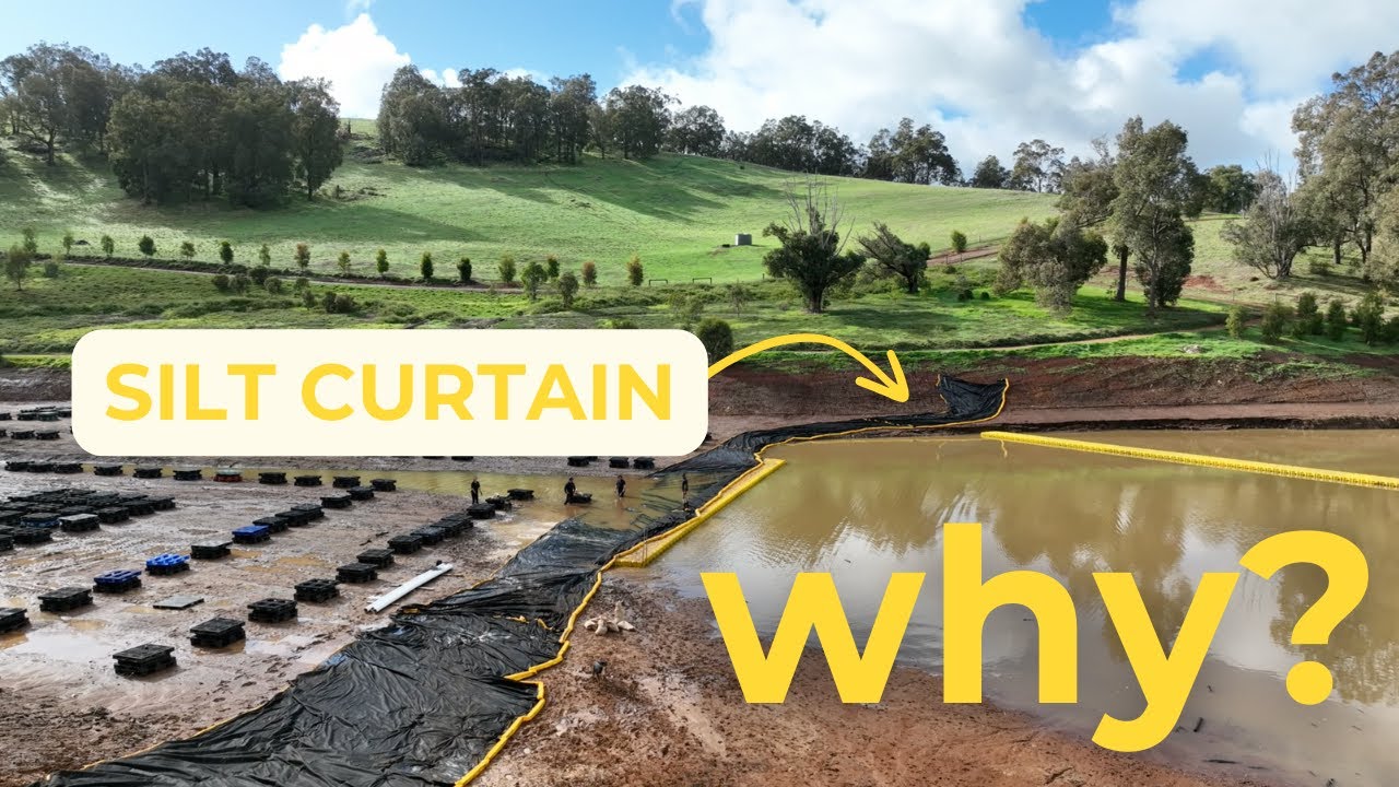 Silt curtains in a farm dam?! | Farm Update