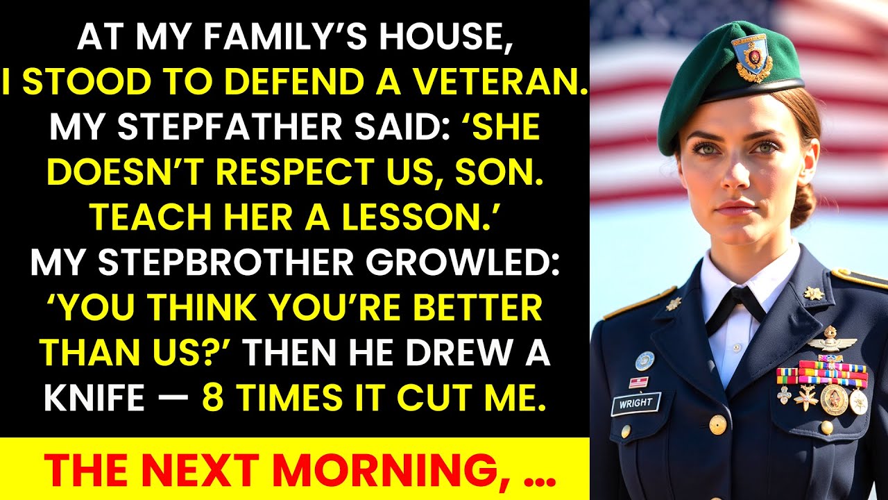 Stepbrother’s Knife Hit Me 8 Times Defending a Veteran—At Dawn, Justice Finally Came