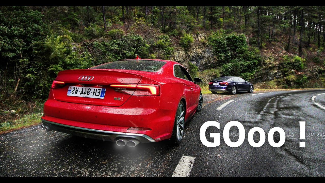 Audi S5 Разгон звук выхлопа 2017