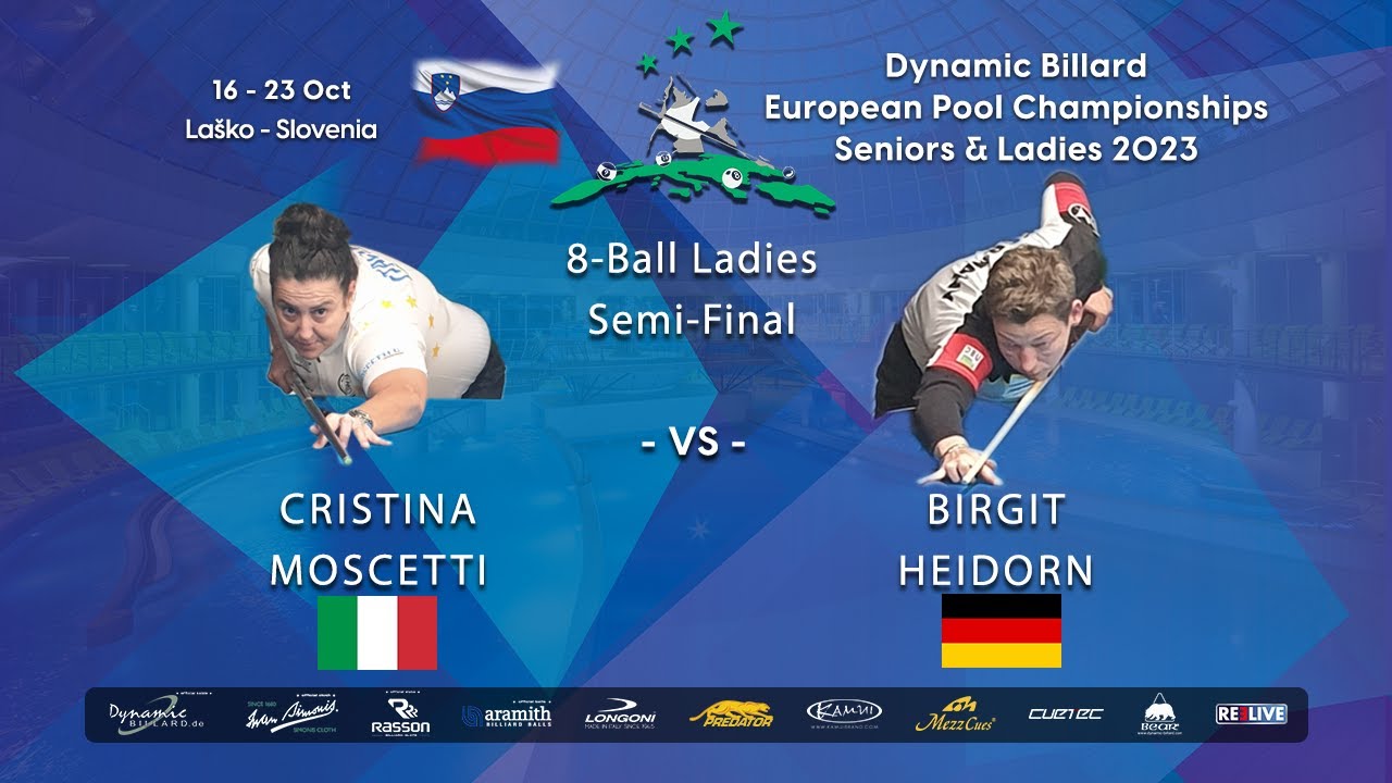 Table 3 Day 6: 8-Ball S-Final at the Dynamic Billard European Championships seniors & Ladies 2023