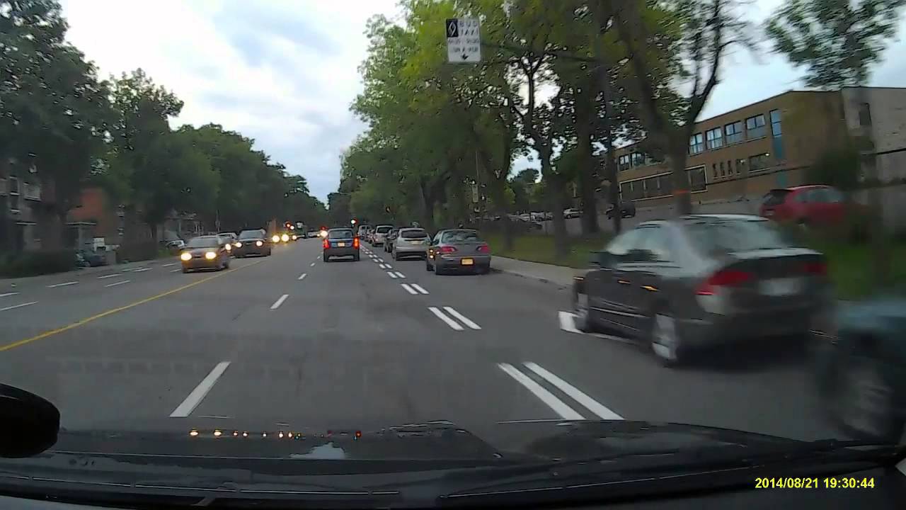 Driving on Rue Viau Street From Autoroute 40 to Rue Sherbrooke E Street in Montreal, Quebec, Canada