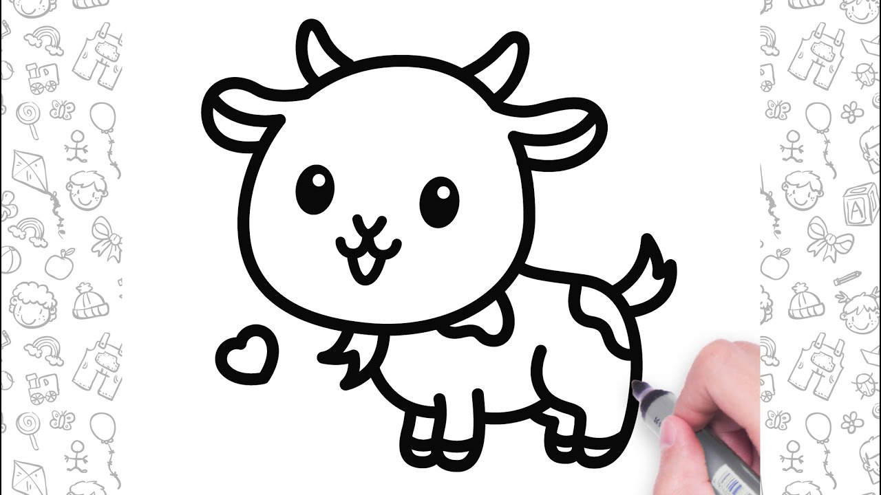 How to Draw a Cute Goat Step by Step!