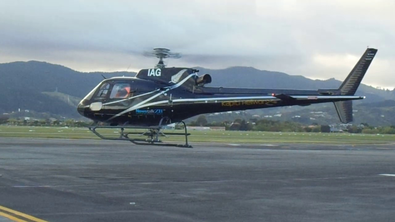 Kapiti Airport - Kapiti Heliworx Eurocopter AS 350 B2 ZK-IAG Lift off
