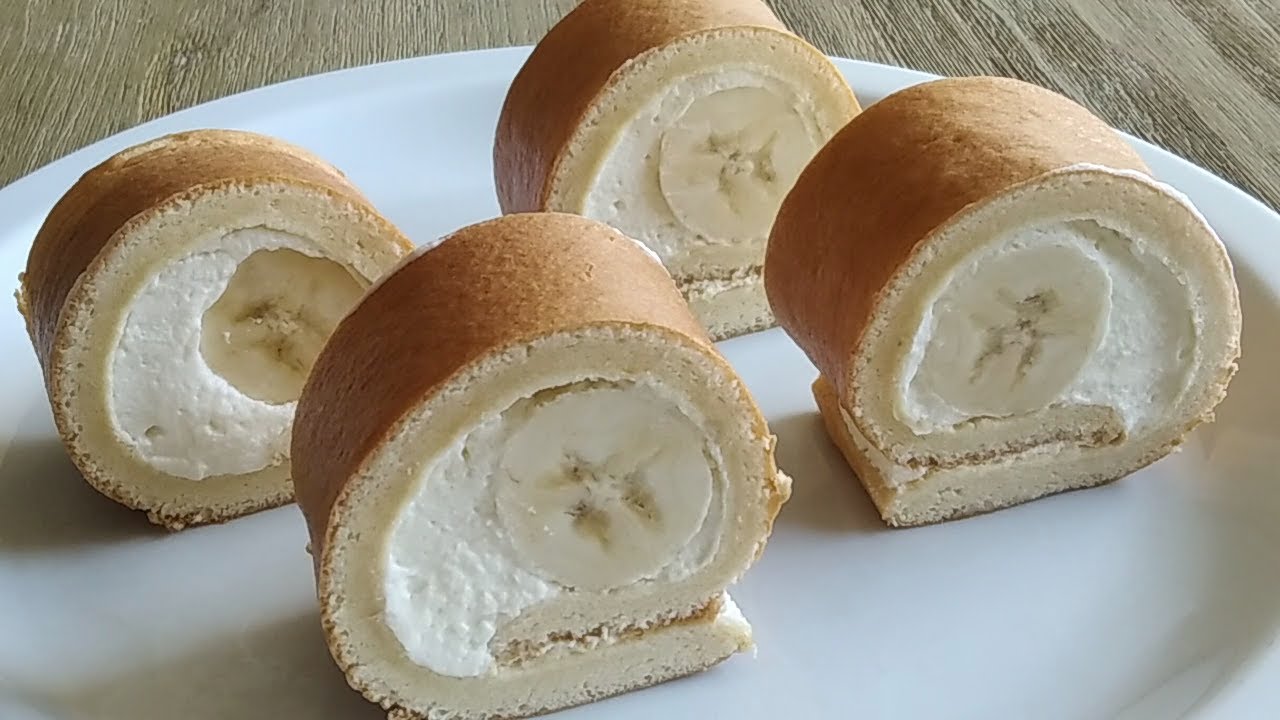 Banana Roll Cake | Swiss Roll Recipe