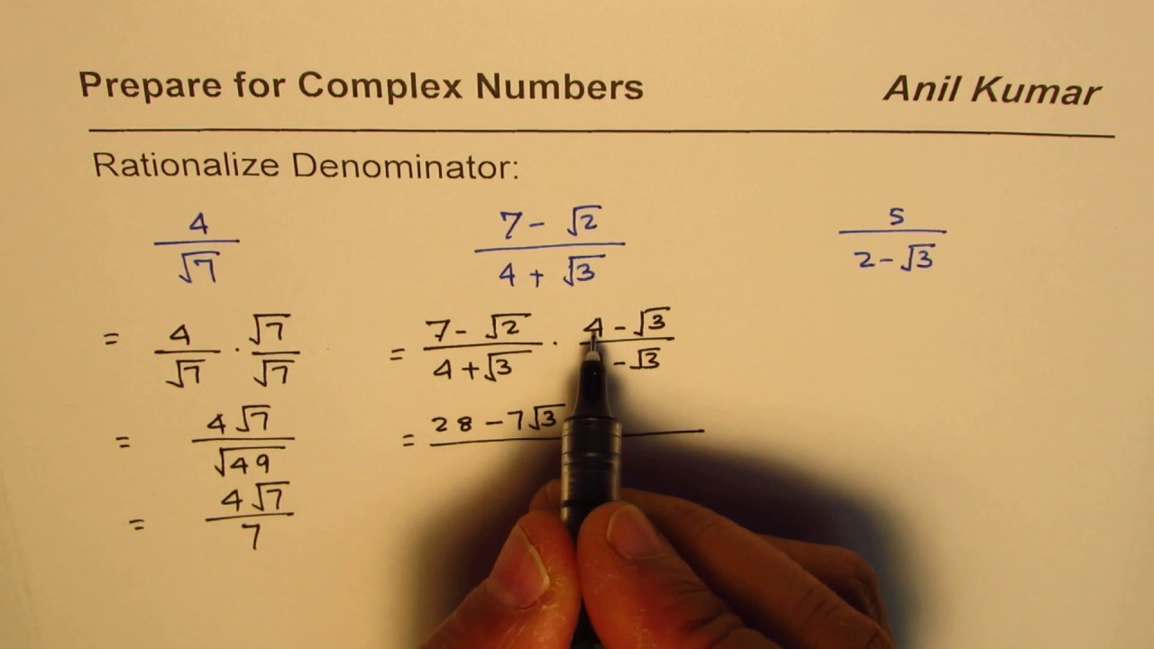 How to Rationalize Denominator with Complex Conjugates