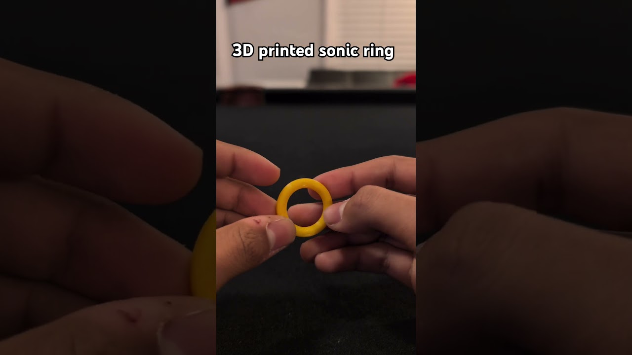 3D printed Sonic ring #3dprinting #3dprinted #sonicthehedgehog #sonic #foryou @Frikarte3D