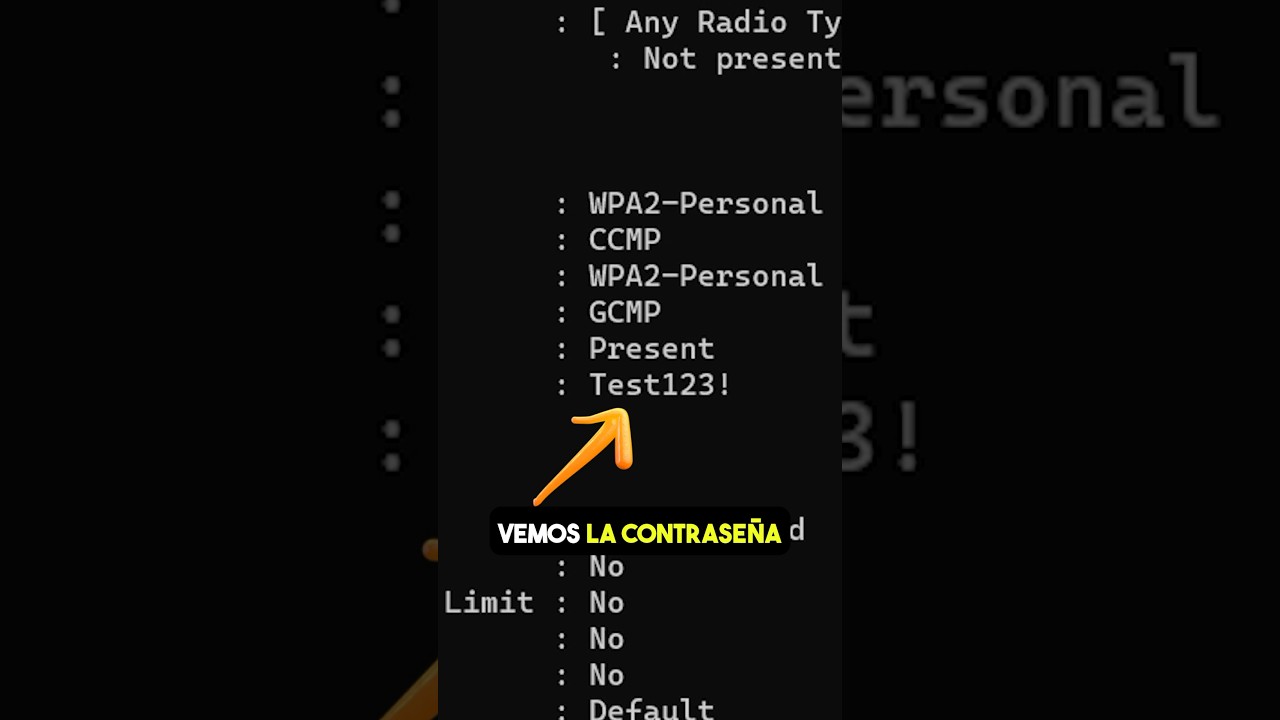 Comando para ver CONTRASE&Ntilde;AS WIFI en Windows  #hacking #ciberseguridad  #infosec #windows