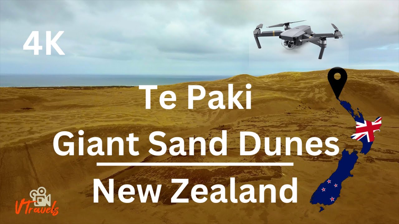 Te Paki Giant Sand Dunes, New Zealand | Pure Drone Footage in 4K | Aerial Desert Landscapes