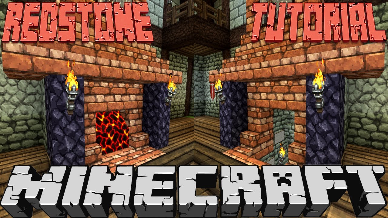 Minecraft Tutorial - Secret Fireplace Door