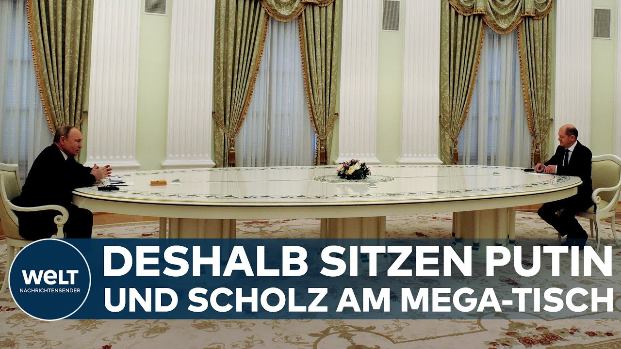 SCHOLZ IN MOSKAU: Deshalb saß der Kanzler mit Putin am Sechs-Meter-Tisch I WELT News