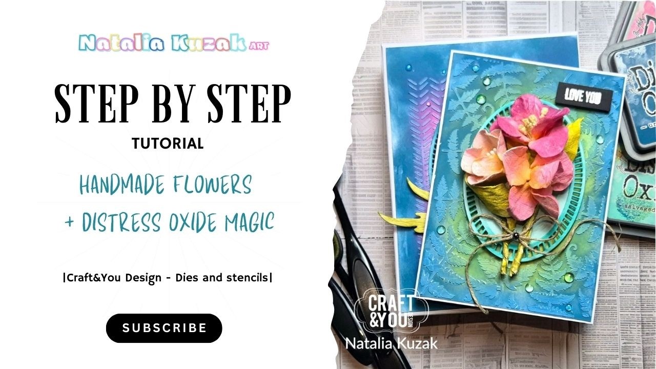 Soft Ink Blending + Handmade Flowers / A6 Card & Box!