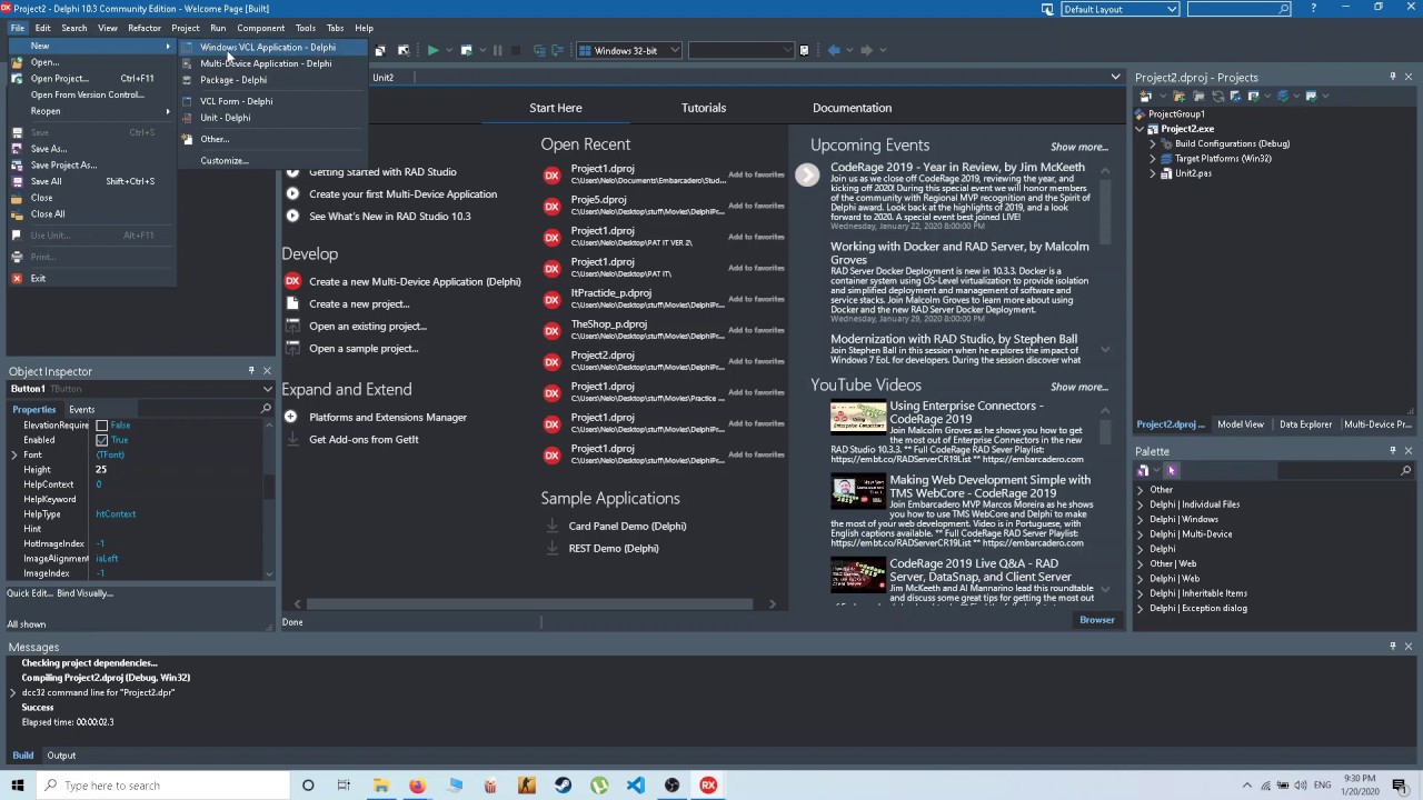 Creating Your First Delphi App!!!!!!!!!