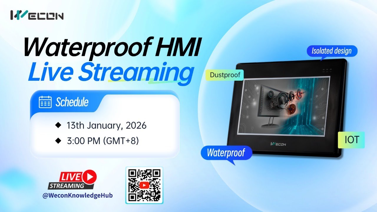 Wecon New Waterproof HMI – Live Session