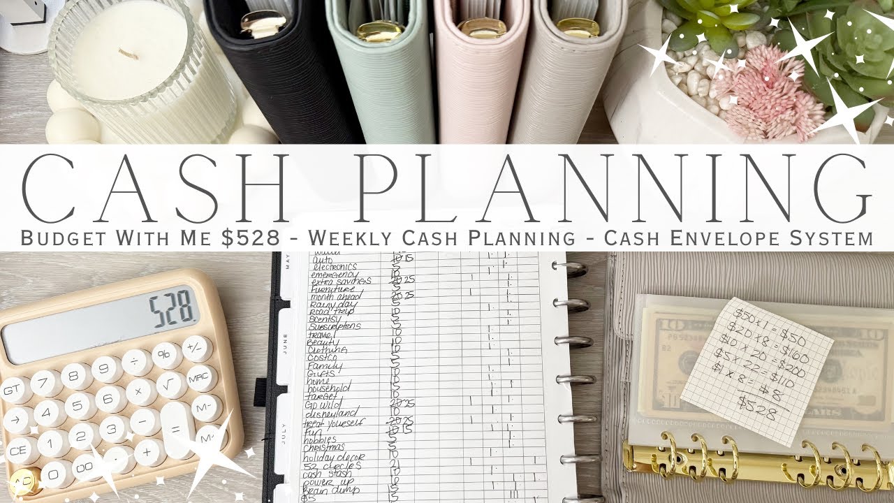 Budget With Me $528 Weekly Cash Planning & Happy Mail | Cash Envelope System | Sinking Funds Savings