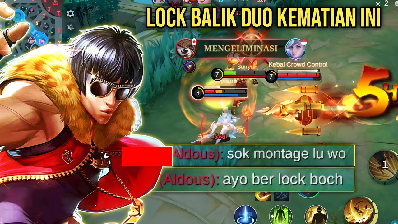 BOWO DILOCK DUO KITA LOCK BALIK | CHOU BUILD TERSAKIT - CHOU MLBB