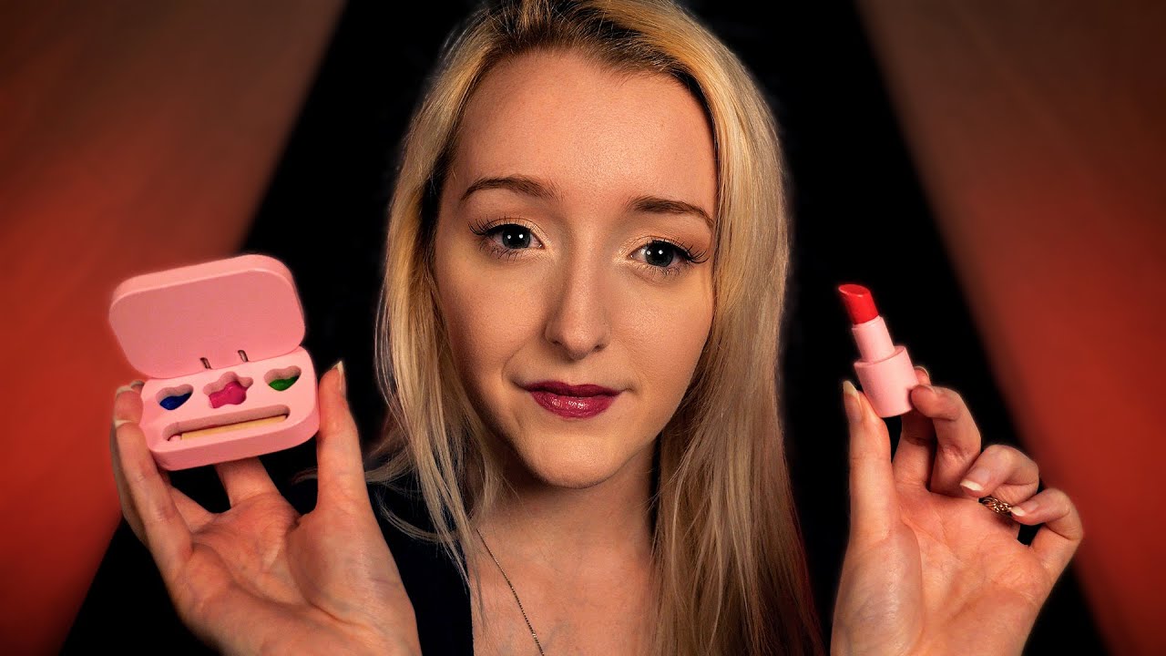 ASMR Doing Your Wooden Makeup & Hair Brushing