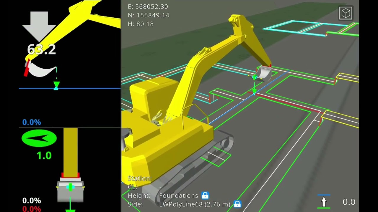 Makin' 3D Machine Control on housing footings.