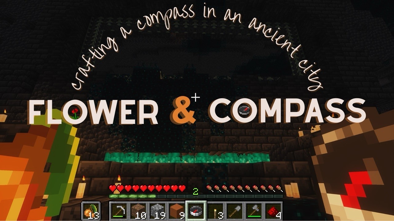 Crafting a Compass in an Ancient City ✿✿✿ Minecraft ASMR, Original Music, No Commentary