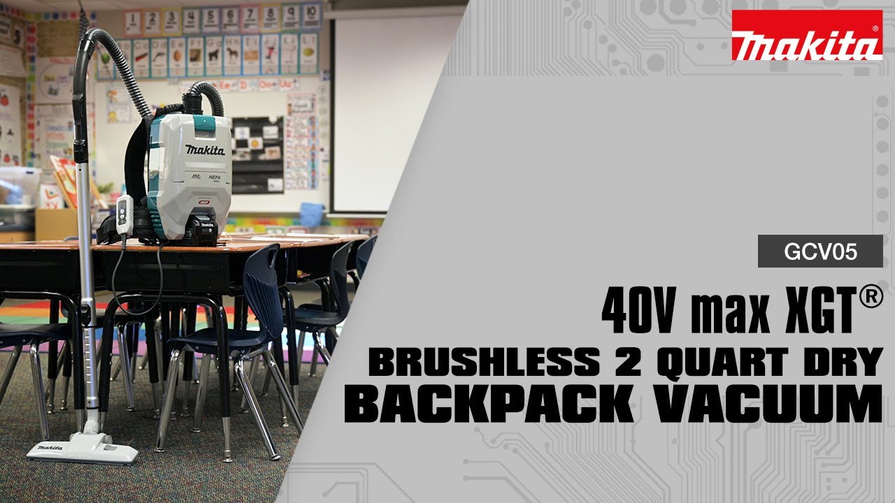 40V max XGT&reg; Brushless Cordless 2 Quart HEPA Filter Backpack Dry Vacuum (GCV05)