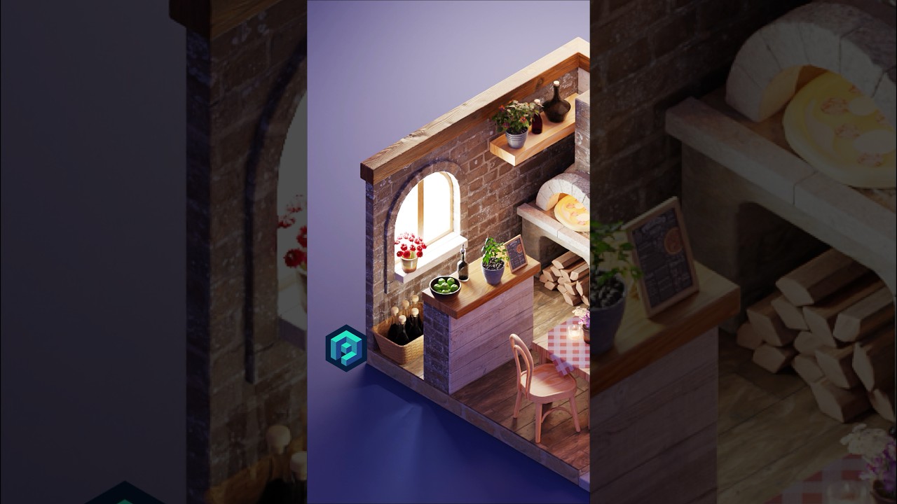 Modeling a window in Blender 3D #b3d #blender3d #stylized3d #blender3dtutorial #3dmodeling