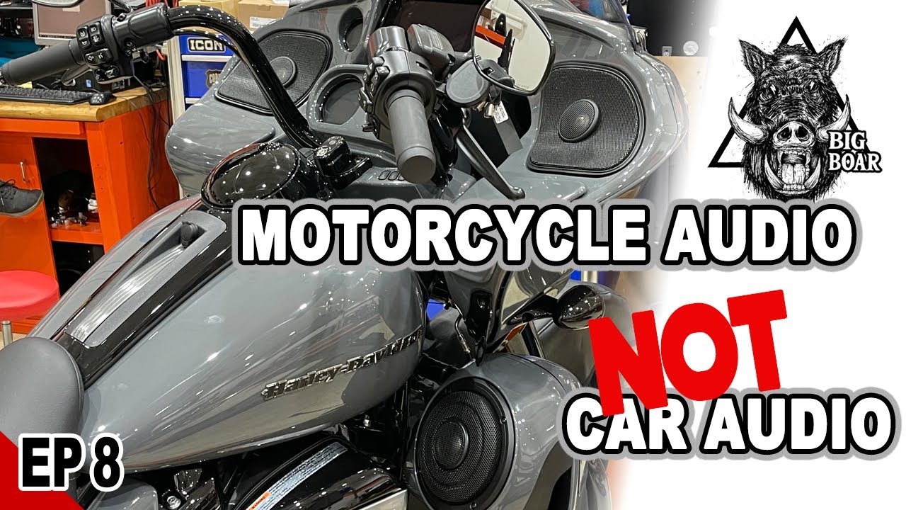EP8 Motorcycle Audio 400 watt amp 6 speaker system bike build | Wild Boar Audio Hogtunes Best Stereo