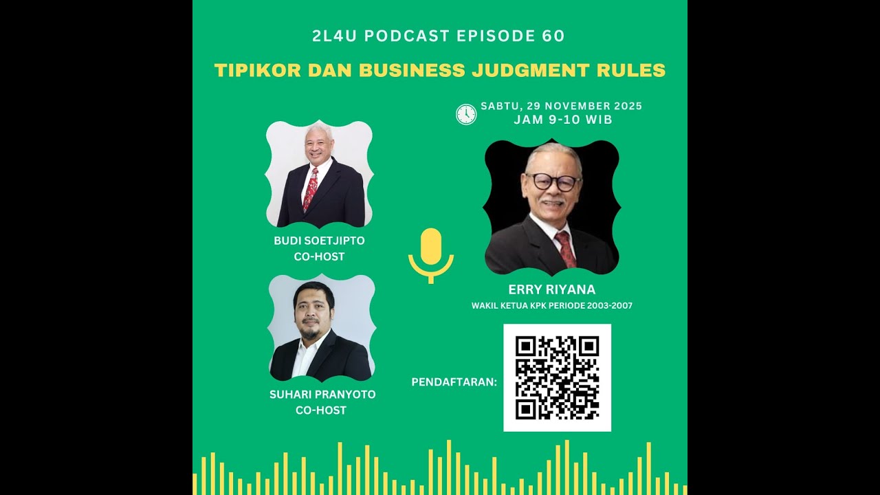 [Segmen 3: Dilema Praktis Tipikor dan BJR] Satu Jam Bersama Erry Riyana, Wakil Ketua KPK 2003-2007