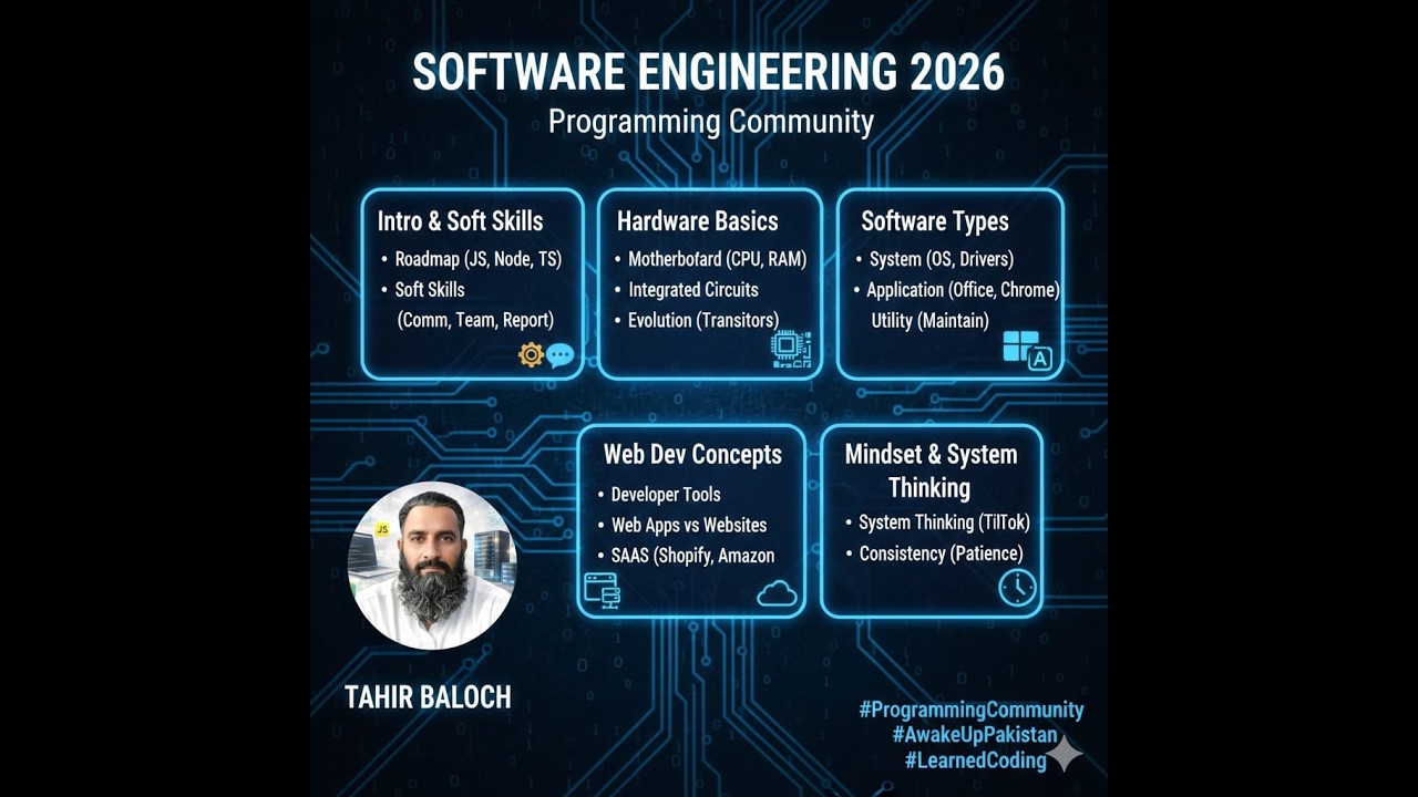 Day 07 | Roadmap, Hardware & Software types ,Thinking Power | Software Engineering | Motivation 2026