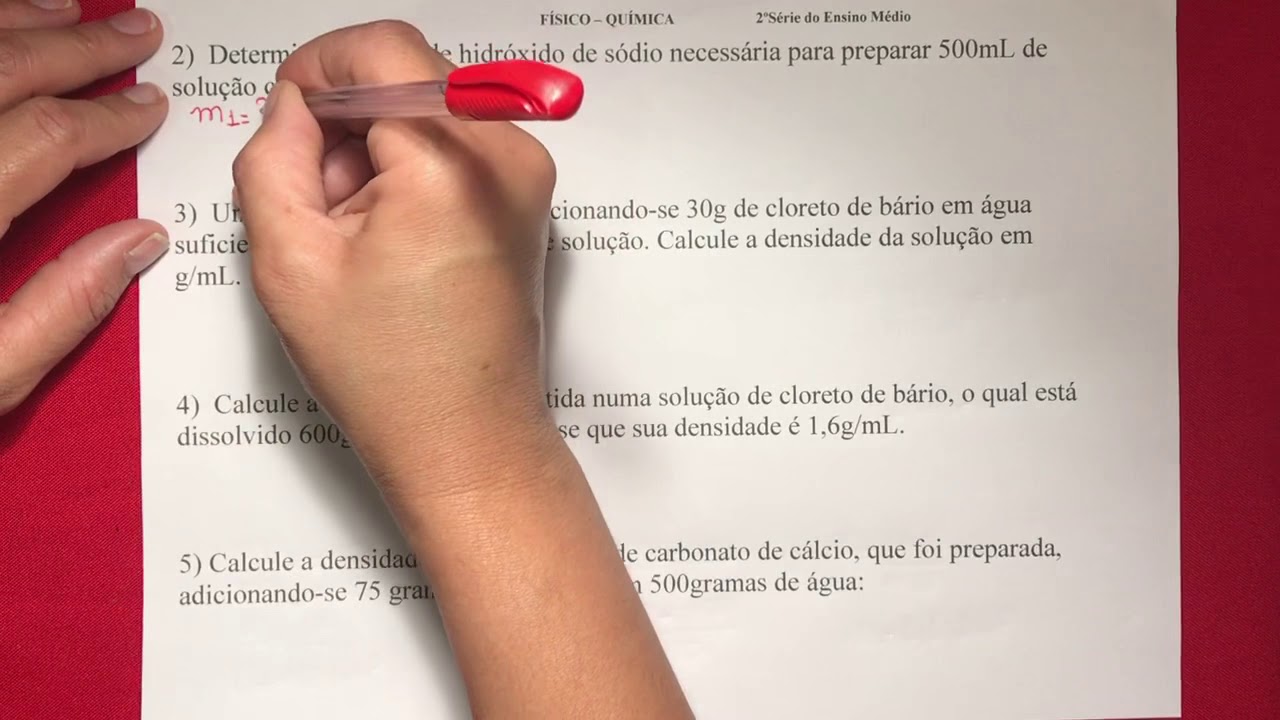 Densidade das Soluções