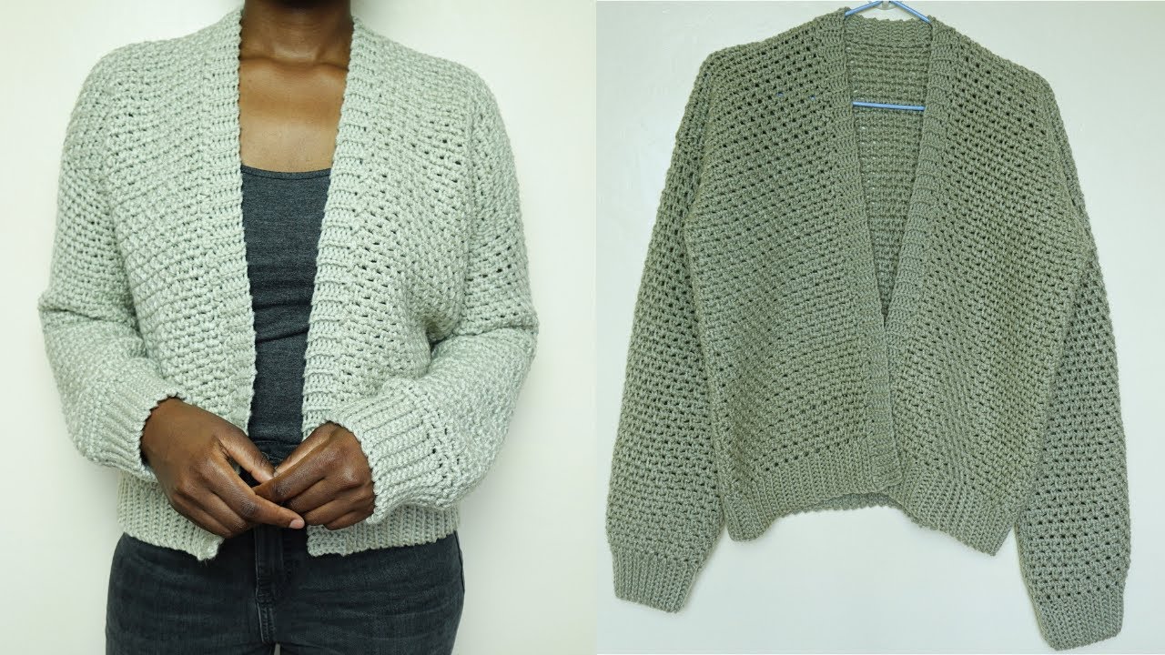 Easy Crochet Linen Stitch Cardigan | Beginner Friendly moss stitch cardigan 
