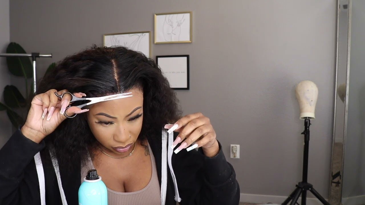 ELVA HAIR 13*4 lace frontal wig big parting space 8