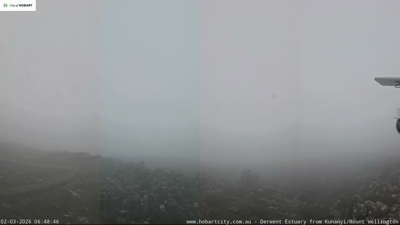 Hobart 🇦🇺 Mountain View Time Lapse ☁️ (Kunanyi / Mount Wellington) - March 2 2026