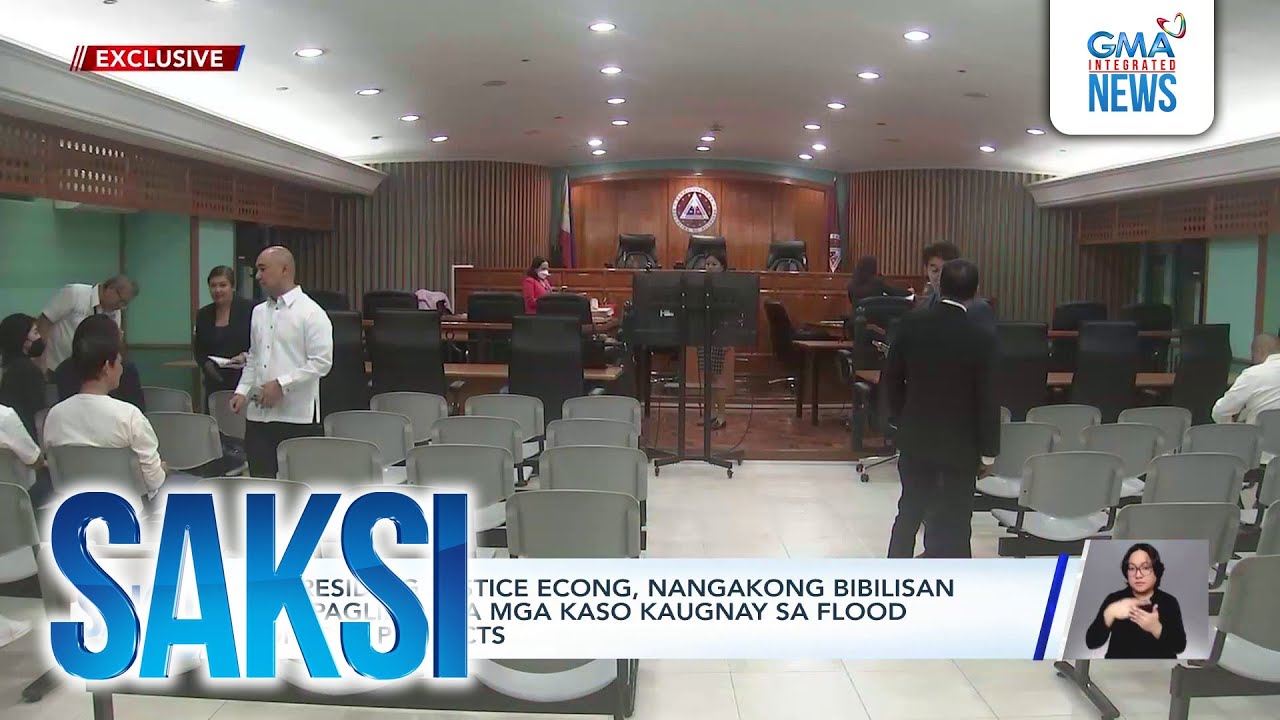 SB presiding justice promises speedy trial in flood control probe | Saksi