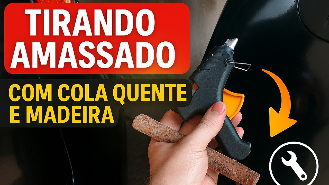 Como Tirar Amassado do Carro com Cola Quente e Madeira – Método Caseiro