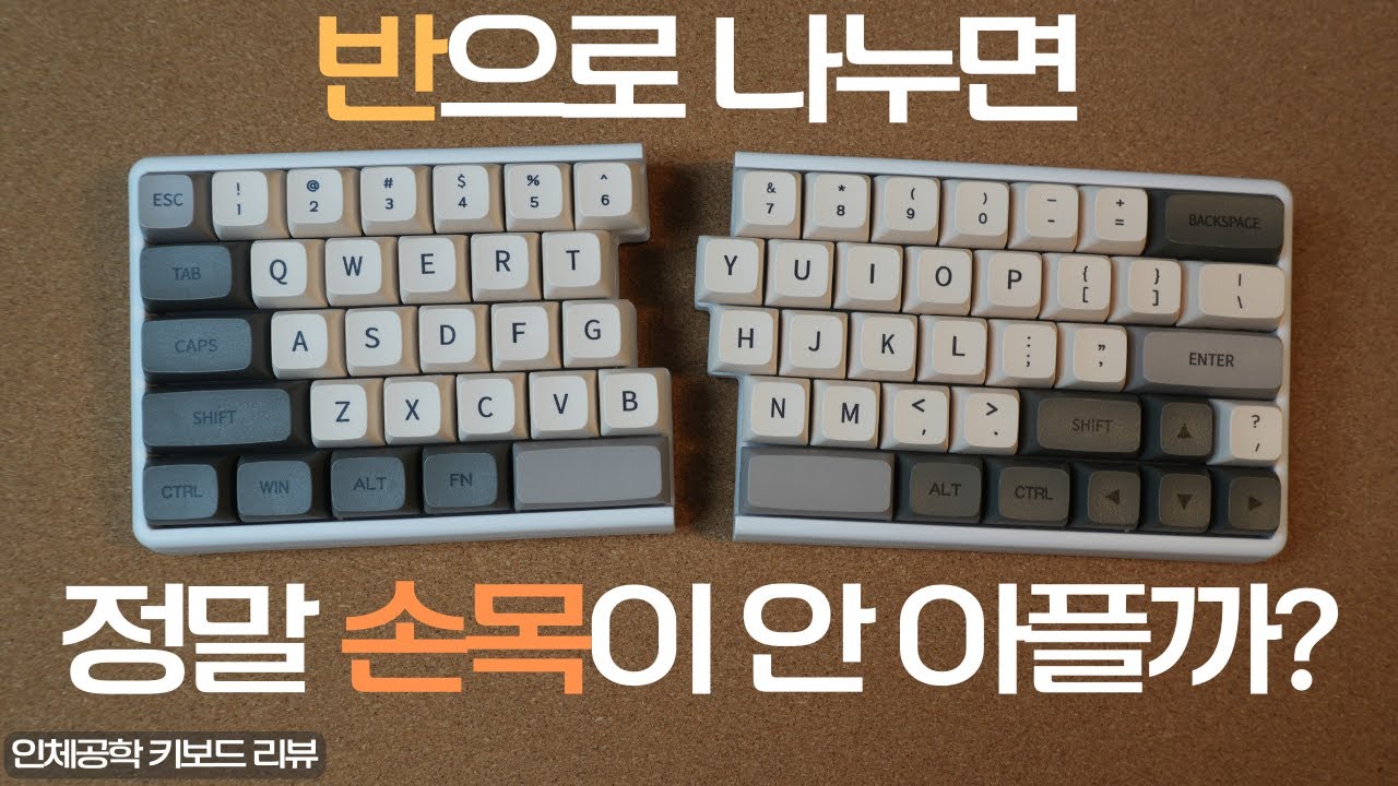 우리가 인체공학 키보드를 써야하는 이유 | 녹프리 라이트 기계식 스플릿 키보드 리뷰