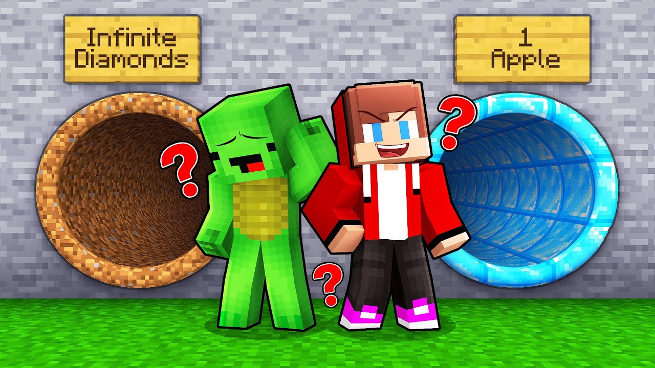 Which SLIDE Will Mikey and JJ Choose in Minecraft? (Maizen)