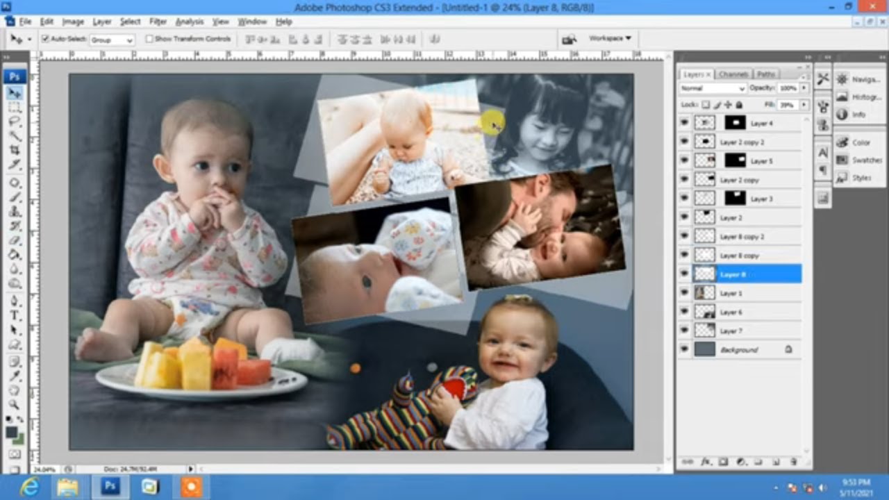 How to Make a 12x18 Collage in Photoshop | How to Design a 12x18 Collage in Photoshop