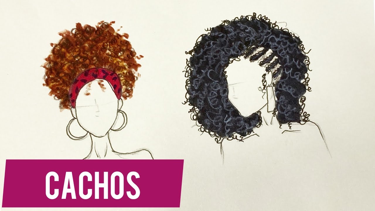 Como desenhar cabelos Afro no croqui✍🏻