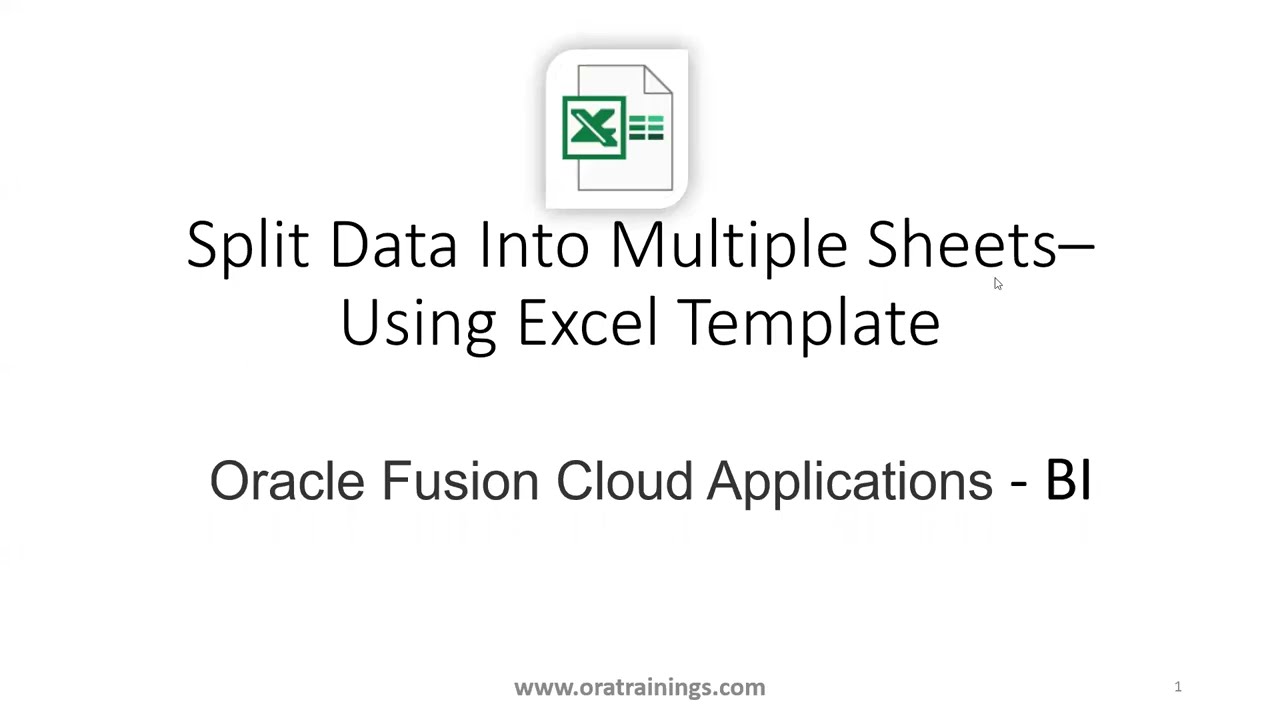 Как разделить данные на несколько листов в шаблоне Excel -XDO_SHEET - в -Oracle Fusion ERP