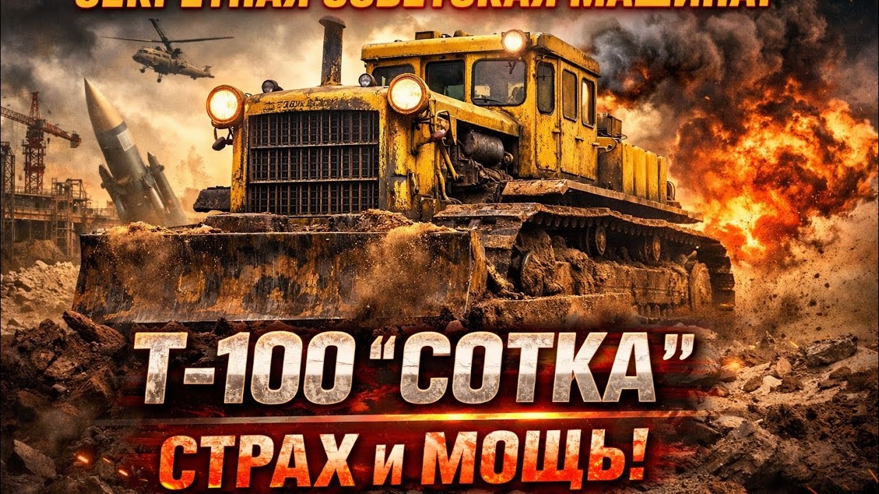 ЭТО НЕ ТРАКТОР! Т-100 «СОТКА» — ЖЕЛЕЗНЫЙ УЖАС СССР